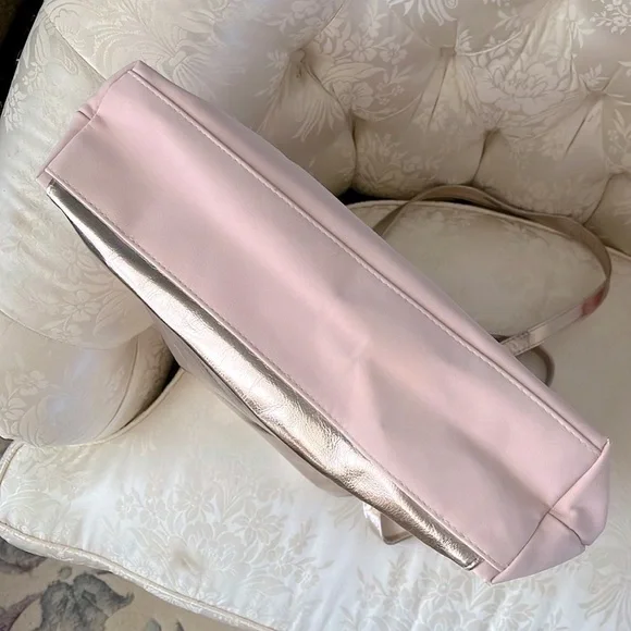 NWOT Jimmy Choo Parfums Pale Pink Tote Gold Metallic Detail Shoulder Bag Purse - Picture 13 of 14